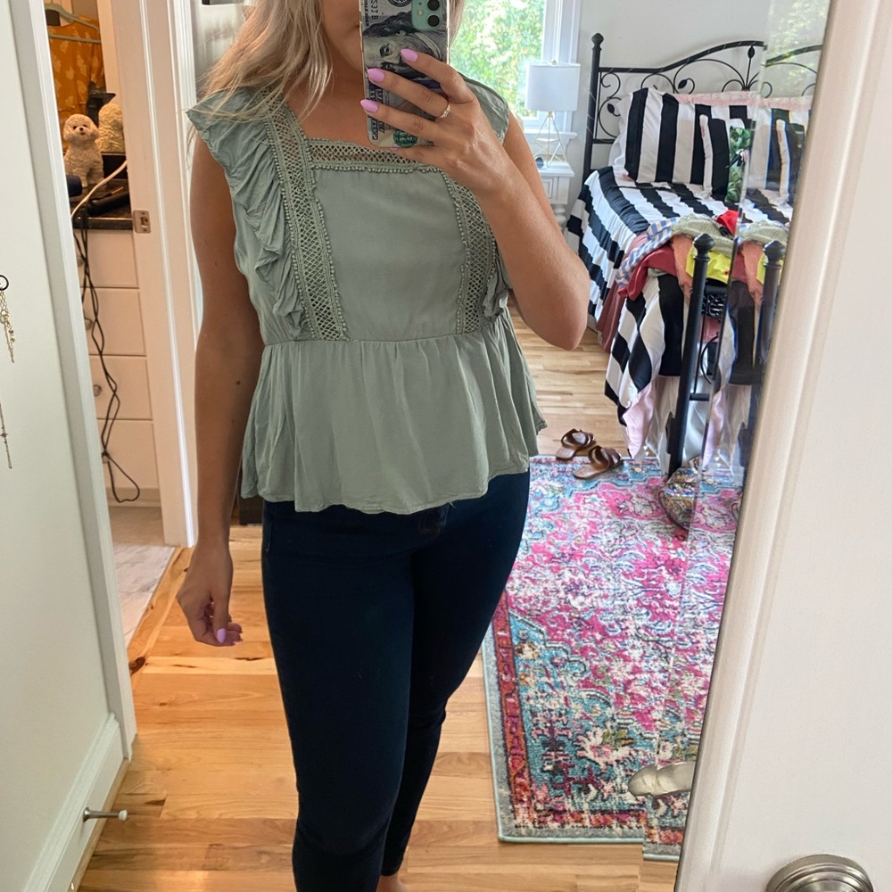 Safe green blouse from Francesca’s